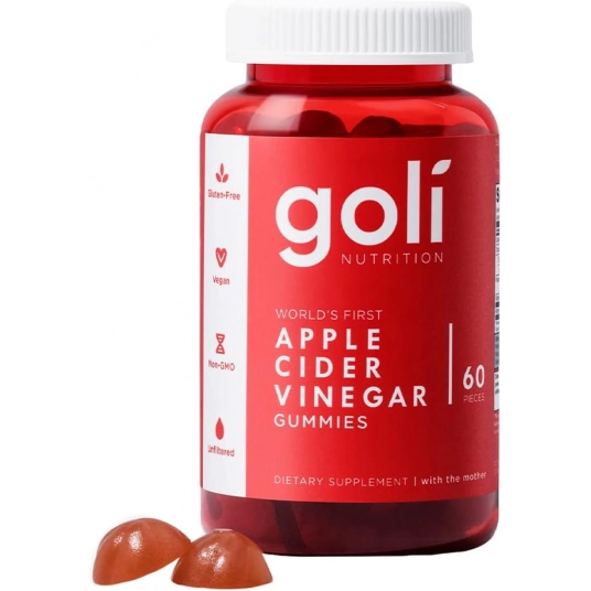 Goli Apple Cider Vinegar Gummy Vitamins – 60 Count – Vitamin B12, Gelatin-Free, Gluten-Free, Vegan & Non-GMO