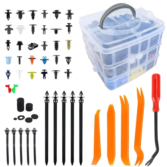 HTOMT 970PCS Bumper Retainer Clips Plastic Car Clips 31 Most Popular Sizes Rivets Push Pins Automotive Fasteners Fender Clips Do