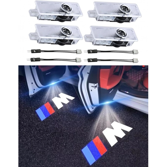 JYAENKA 【2023 UPDATED】 4Pcs Car Door Lights, HD Door Lights Puddle Light, LED Welcome Lights Projector Shadow Lighting Msport/1/