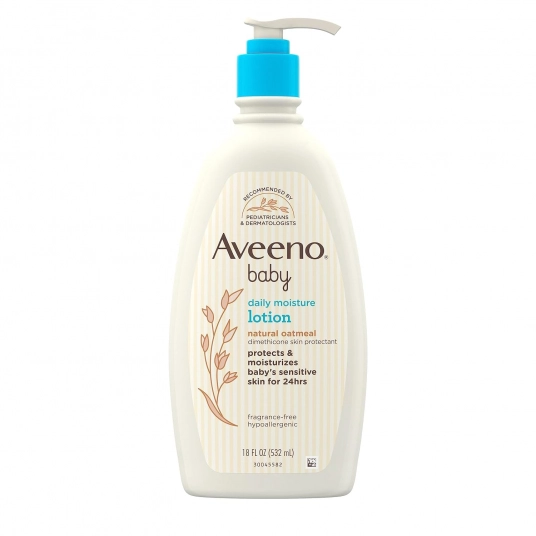 Aveeno Baby Daily Moisture Moisturizing Lotion for Delicate Skin with Natural Colloidal Oatmeal & Dimethicone, Hypoallergenic, F