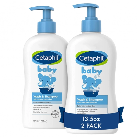 Cetaphil Baby Wash & Shampoo Plus Body Lotion, Healthy Skin Essentials
