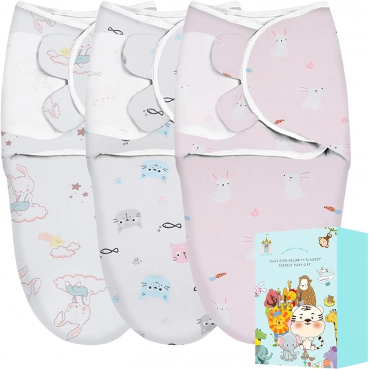 Cute Castle 3-Pack Baby Swaddle Sleep Sacks – Perfect Boxs – Newborn Swaddle Sack – Ergonomic Baby Swaddles Warp Blanket for Boy