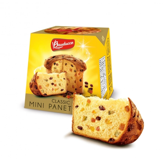 Bauducco Mini Panettone – Moist & Fresh Holiday Cake – Traditional Italian Recipe With Candied Fruit & Raisins – 2.8oz