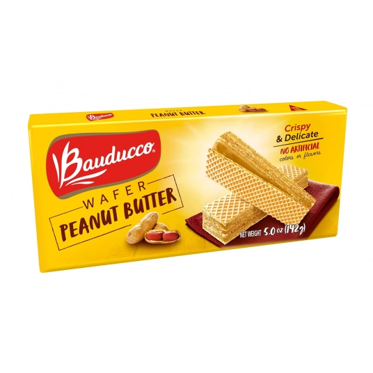 Bauducco Peanut Butter Wafers – Crispy Wafer Cookies With 3 Delicious, Indulgent Decadent Layers of Peanut Butter Flavored Cream