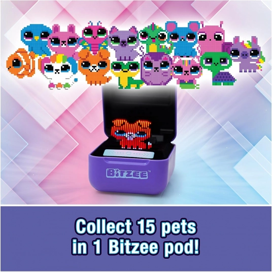 Bitzee, Interactive Toy Digital Pet and Case with 15 Animals Inside, Virtual Electronic Pets React to Touch, Kids Toys for Girls