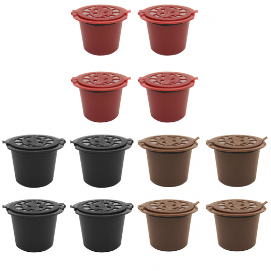 4pcs/set Refillable Reusable Nespresso Coffee Capsule Cup Filter for Dolce Gusto