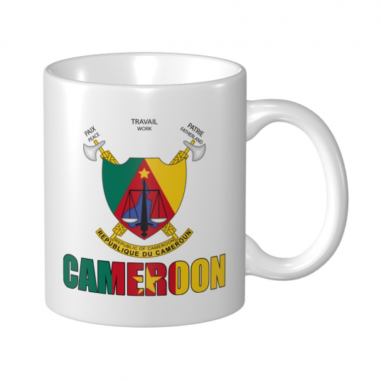 Cameroon Letter Flag Emblem Coffee Mug