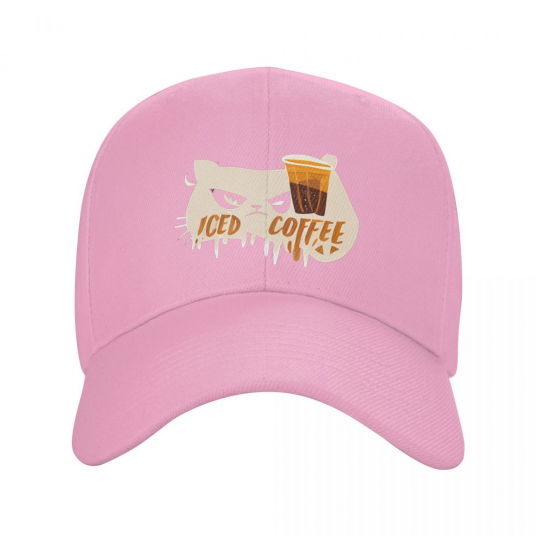 Kitty Cat Iced Coffee Baseball Cap for Women