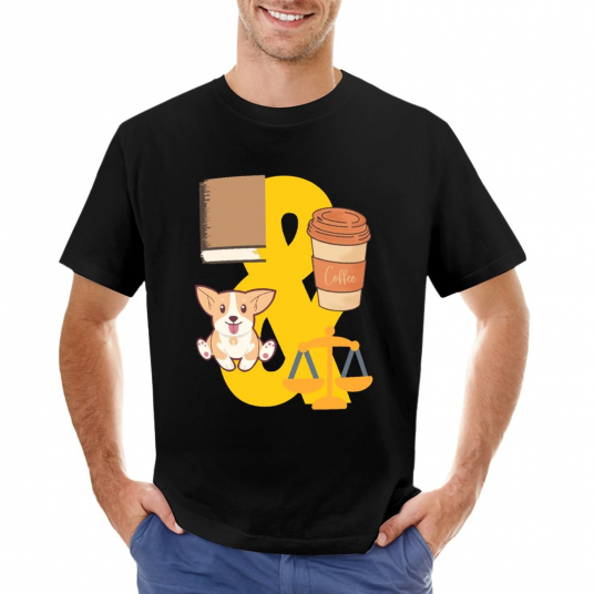 Book & Coffee & Dog & Social Justice T-Shirt