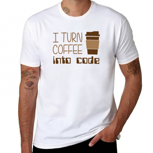 I Turn Coffee Into Programming Code T-Shirt