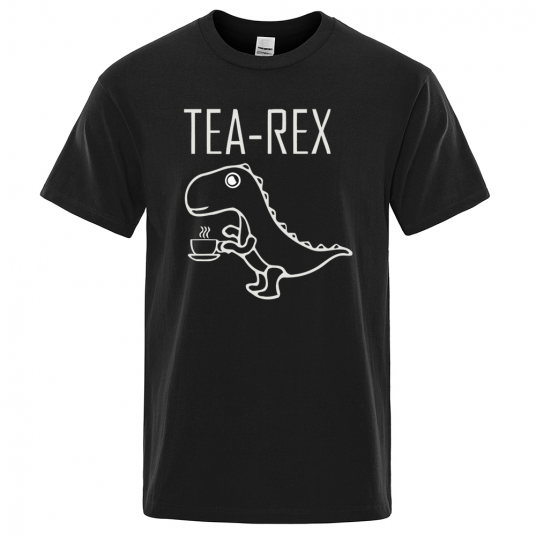 Tea Rex Funny Dinosaur Drink Coffee T Shirts
