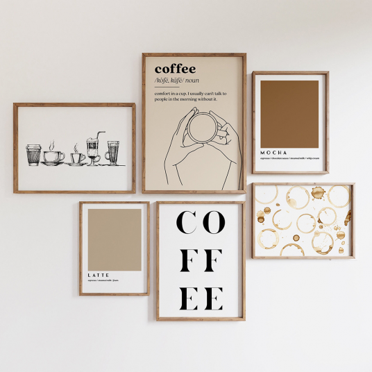 Abstract Coffee Arabica Wall Art Canvas