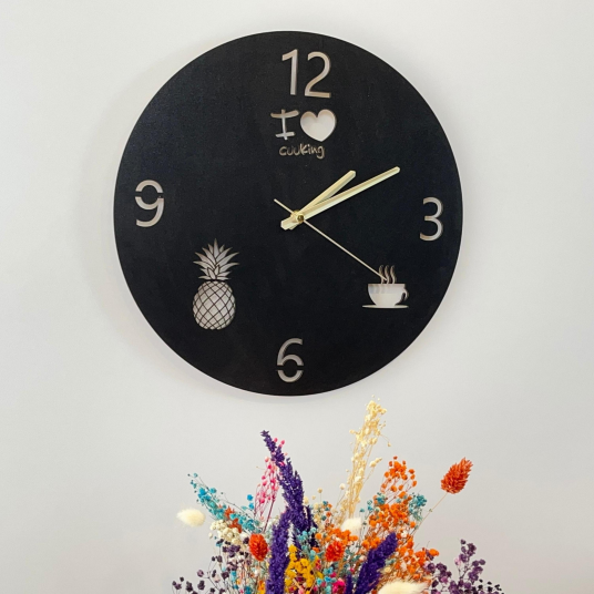 Decorative Kitchen Coffee Themed Wall Clock