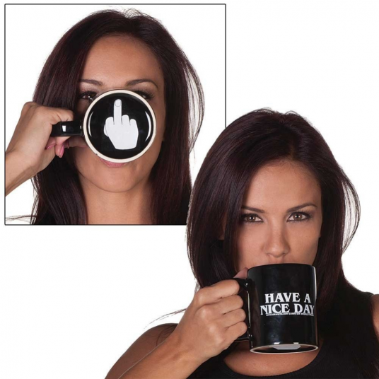 Ceramic Mug - Middle Finger - Have A Nice Day