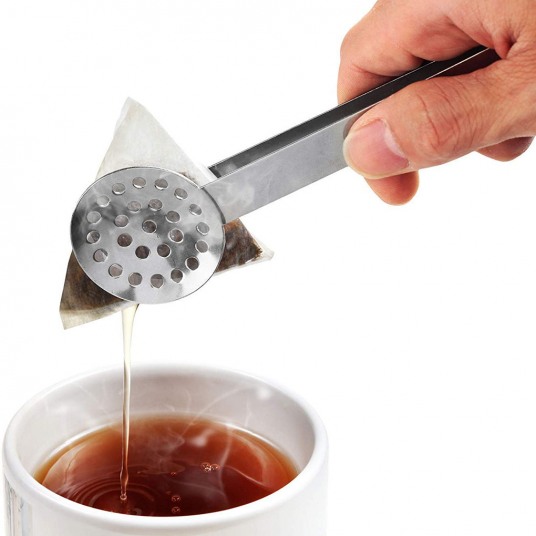 Stainless Steel Tea Bag Squeezer & Tong Holder
