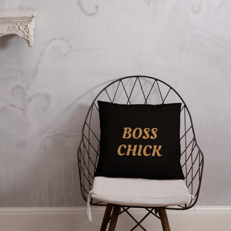 Boss Chick In Gold Pillow