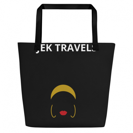 JEK Travels Large Tote Bag (Black)