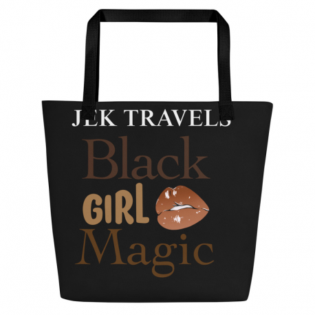 Black Girl Magic Large Tote Bag (Black)