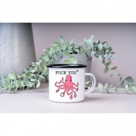 Fuck You to the 8th Power Octopus Camper Mug