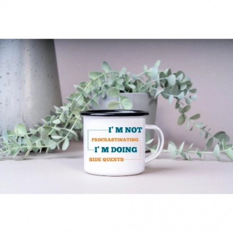 I'm Not Procrastinating, I'm Doing Side Quests Enamel Mug