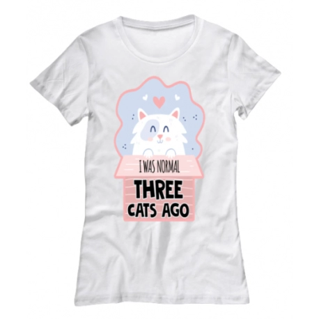 I Was Normal 3 Cats Ago Womens Tee