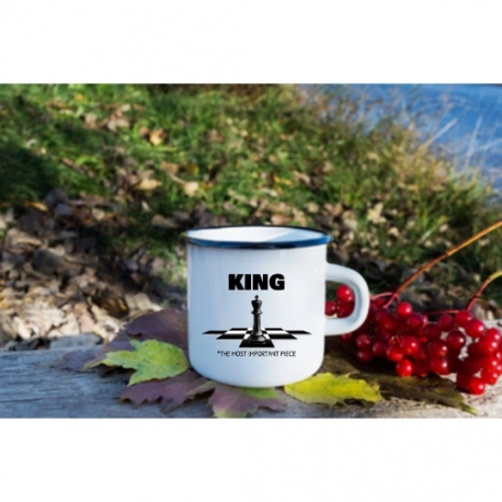 King The Most Important Piece Enamel Mug