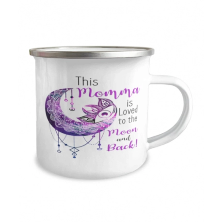 This Momma Is Loved To The Moon And Back Camper Mug