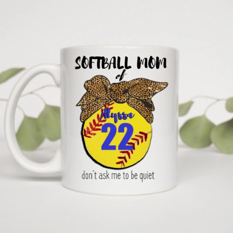 Custom Softball Coffee Mug