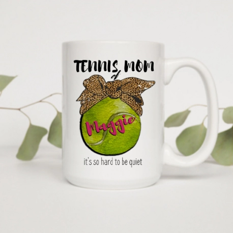 Customizable Tennis Mom Mug