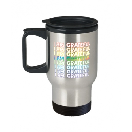 I Am Grateful Travel Mug