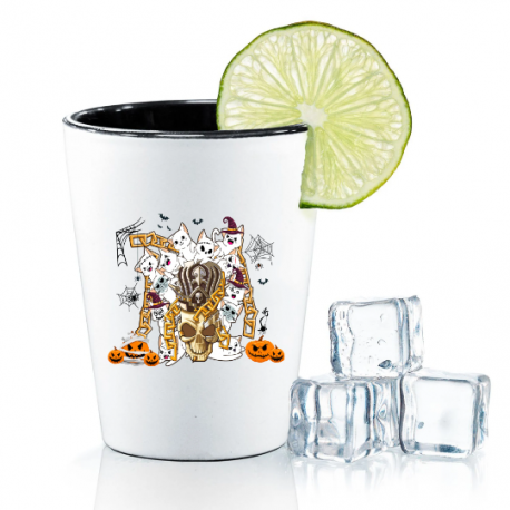 Halloween Evil Cats Shot Glass