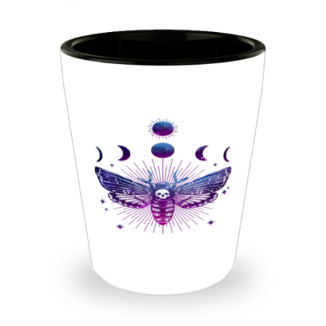 Moons And Moth Shot Glass