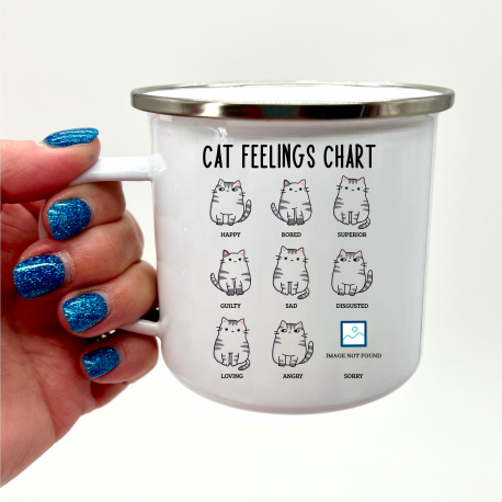 Cat Feelings Emotions Chart Camper Mug