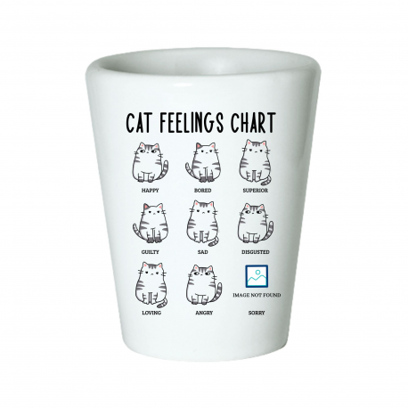 Cat Feelings Chart Emotions Shot Glass