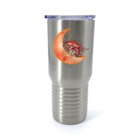 Crescent Moon Mushroom Insulated Stainless Steel Tumbler