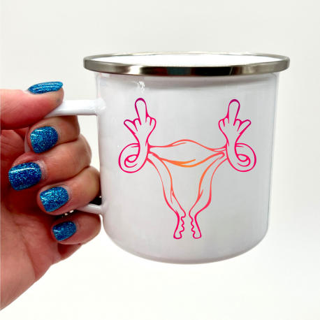 Fuck You Uterus Camper Mug