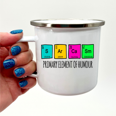 Sarcasm Primary Elements of Humor Camper Mug