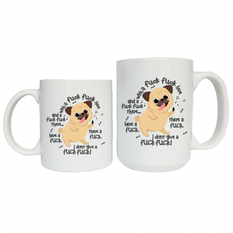 Dog With A Fuck Fuck Here Coffee Mug