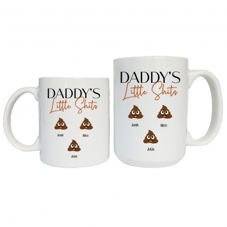 Personalized Daddys Little Shits Coffee Mug
