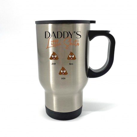 Personalized Daddys Little Shits Travel Mug