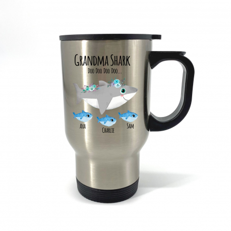 Grandma Shark Travel Mug