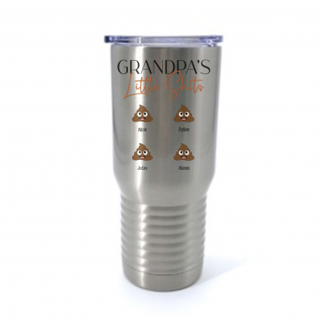 Personalized Grandpas Little Shits Insulated Stainless Steel Tumbler