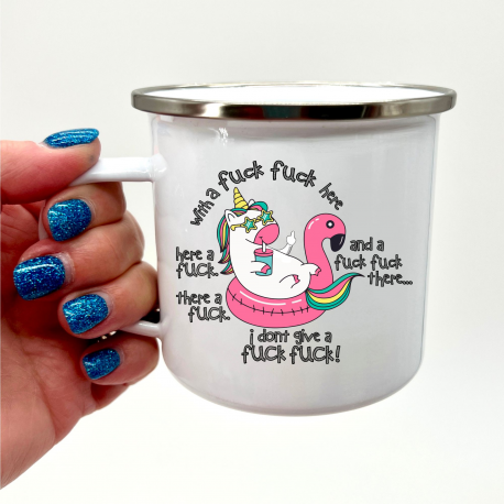 Unicorn With A Fuck Camper Mug