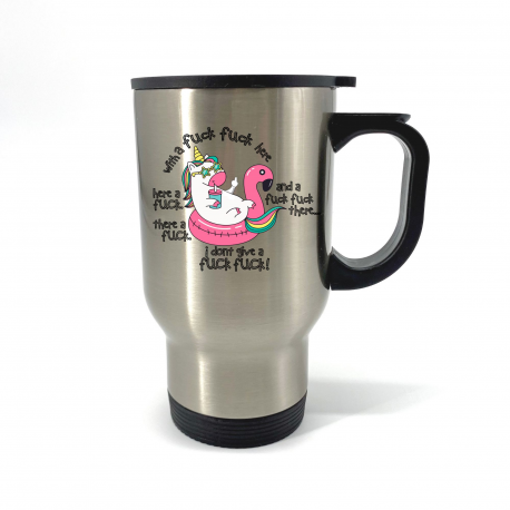 Unicorn With A Fuck Travel Mug