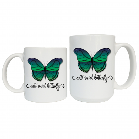 Anti Social Butterfly Coffee Mug