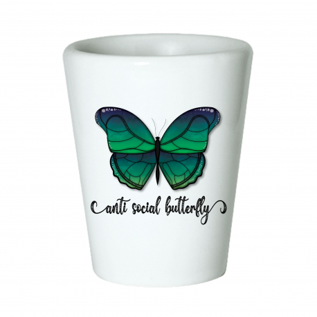 Anti Social Butterfly Shot Glass
