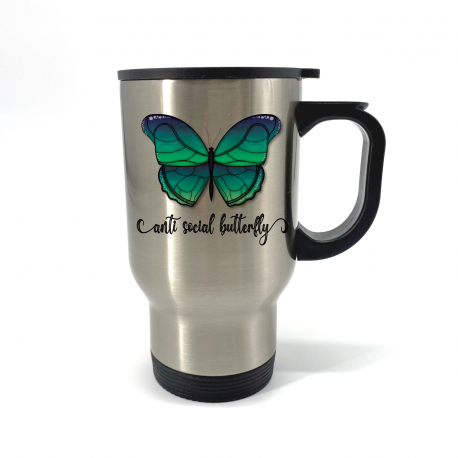 Anti Social Butterfly Travel Mug