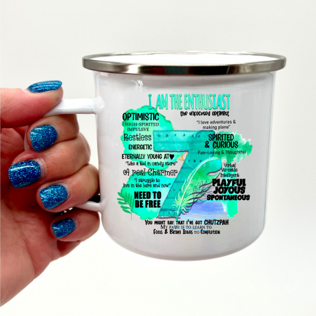 Enneagram 7, I Am The Enthusiast Camper Mug