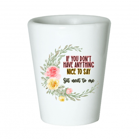 If You Don't Have Anything Nice To Say, Sit Next To Me Shot Glass