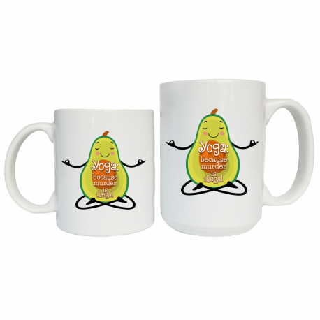 Yoga Because Murder Is Illegal Coffee Mug